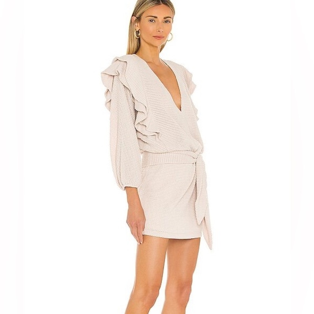 SAYLOR Gracelyn Dress In Neutral Oatmeal - small - Picture 3 of 8